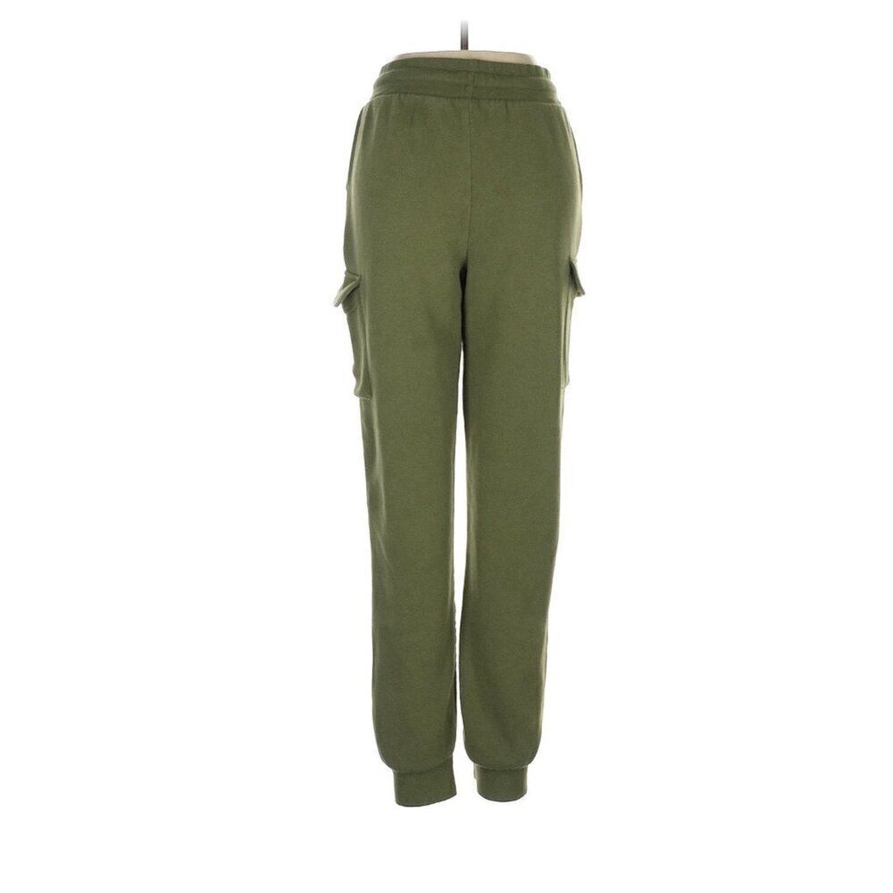 Better Together New High Rise Solid Olive Green Sweat Cargo Pants Small - Picture 2 of 4
